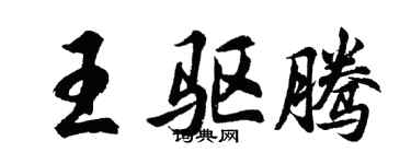 胡問遂王驅騰行書個性簽名怎么寫