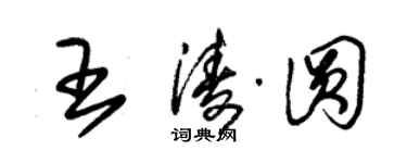 朱錫榮王濤圓草書個性簽名怎么寫