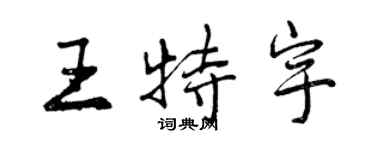 曾慶福王特宇行書個性簽名怎么寫