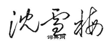 駱恆光沈雪梅草書個性簽名怎么寫