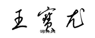 梁錦英王寶尤草書個性簽名怎么寫