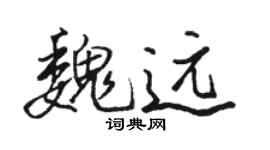 駱恆光魏遠行書個性簽名怎么寫