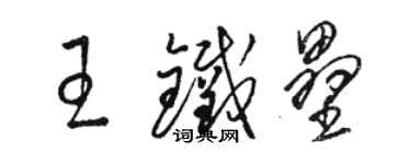 駱恆光王鐵壘草書個性簽名怎么寫