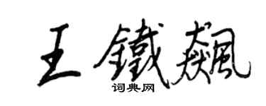 王正良王鐵飈行書個性簽名怎么寫