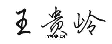 駱恆光王貴嶺行書個性簽名怎么寫