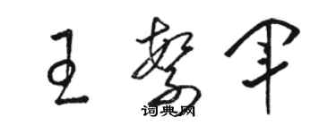 駱恆光王繁軍草書個性簽名怎么寫