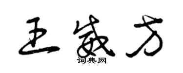 曾慶福王威方草書個性簽名怎么寫