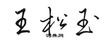 駱恆光王松玉行書個性簽名怎么寫