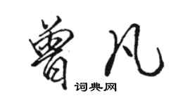 駱恆光曾凡行書個性簽名怎么寫