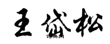 胡問遂王岱松行書個性簽名怎么寫