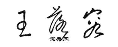 駱恆光王落容草書個性簽名怎么寫