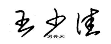 朱錫榮王少佳草書個性簽名怎么寫