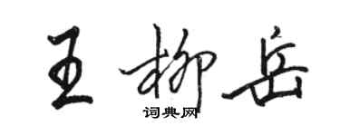 駱恆光王柳岳行書個性簽名怎么寫