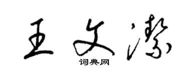 梁錦英王文潔草書個性簽名怎么寫