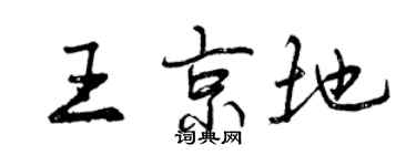 曾慶福王京地行書個性簽名怎么寫