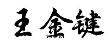 胡問遂王金鍵行書個性簽名怎么寫