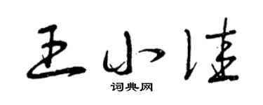 曾慶福王小佳草書個性簽名怎么寫