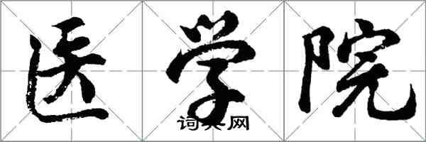 胡問遂醫學院行書怎么寫