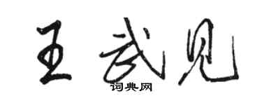 駱恆光王武見行書個性簽名怎么寫