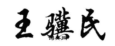 胡問遂王驥民行書個性簽名怎么寫