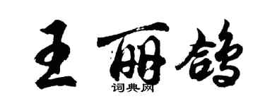 胡問遂王麗鴿行書個性簽名怎么寫