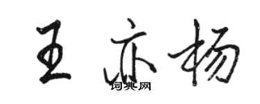 駱恆光王亦楊行書個性簽名怎么寫