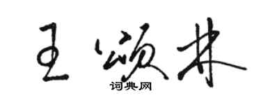 駱恆光王頌林草書個性簽名怎么寫