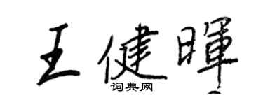 王正良王健暉行書個性簽名怎么寫