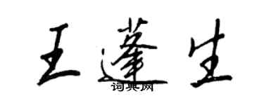 王正良王蓬生行書個性簽名怎么寫