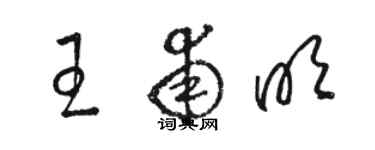 駱恆光王甫明草書個性簽名怎么寫