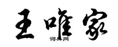 胡問遂王唯家行書個性簽名怎么寫