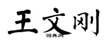 翁闓運王文剛楷書個性簽名怎么寫