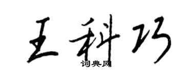 王正良王科巧行書個性簽名怎么寫