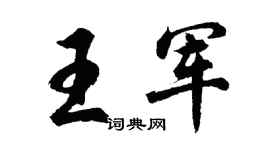 胡問遂王軍行書個性簽名怎么寫