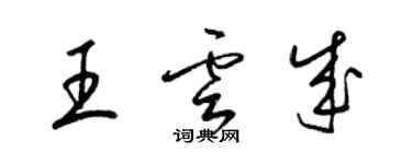 梁錦英王雲成草書個性簽名怎么寫