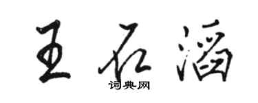 駱恆光王石滔行書個性簽名怎么寫