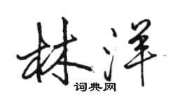 駱恆光林洋行書個性簽名怎么寫