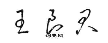 駱恆光王良君草書個性簽名怎么寫