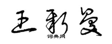 曾慶福王新曼草書個性簽名怎么寫