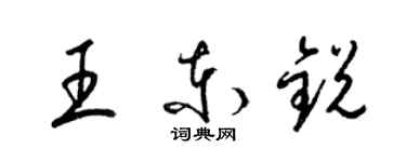 梁錦英王東銳草書個性簽名怎么寫