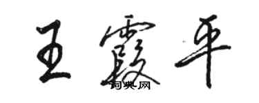 駱恆光王霞平行書個性簽名怎么寫