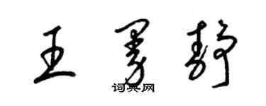 梁錦英王曼靜草書個性簽名怎么寫