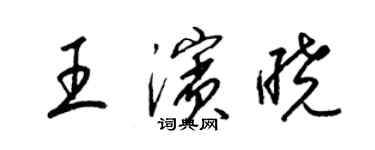 梁錦英王濱曉草書個性簽名怎么寫