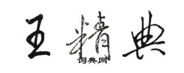 駱恆光王精典行書個性簽名怎么寫