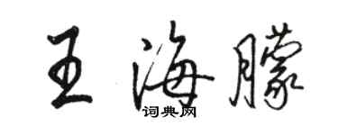 駱恆光王海朦行書個性簽名怎么寫