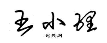 朱錫榮王小理草書個性簽名怎么寫