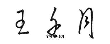 駱恆光王千月草書個性簽名怎么寫