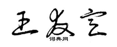 曾慶福王友定草書個性簽名怎么寫