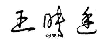 曾慶福王映廷草書個性簽名怎么寫