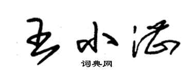 朱錫榮王小湛草書個性簽名怎么寫